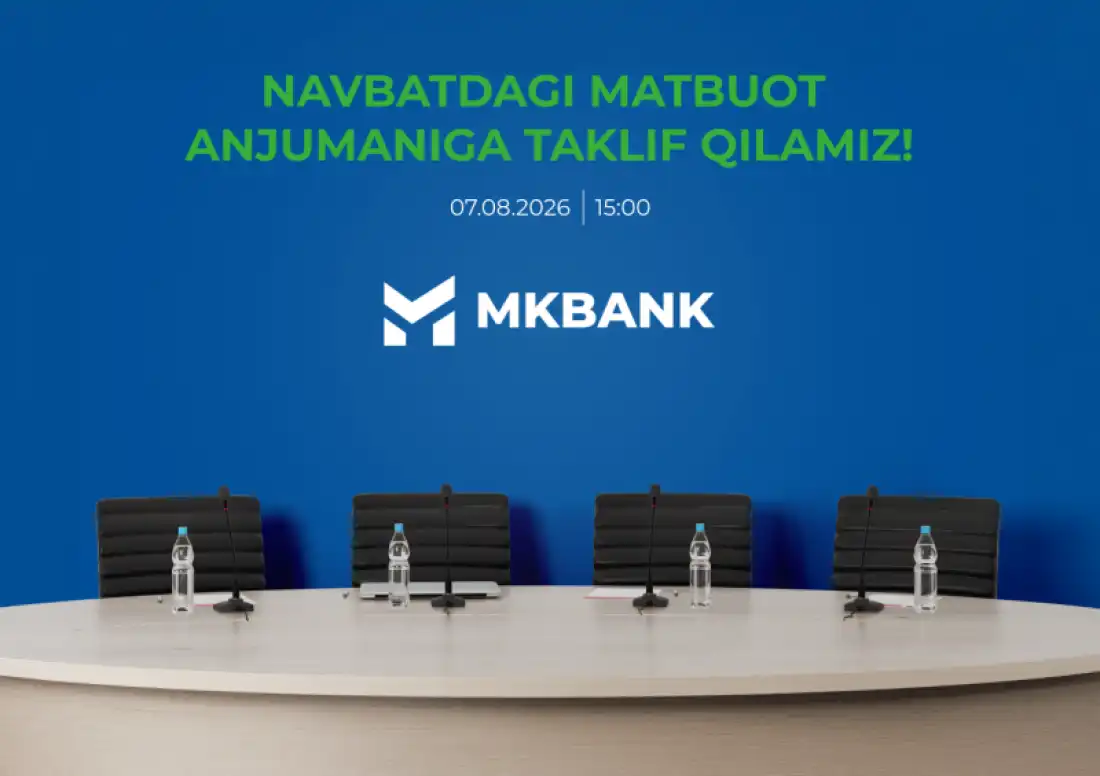 Bank tizimi islohotlarini jadallashtirish hamda xizmatlar bozori hajmini oshirish mavzusida matbuot anjumani tashkil etiladi